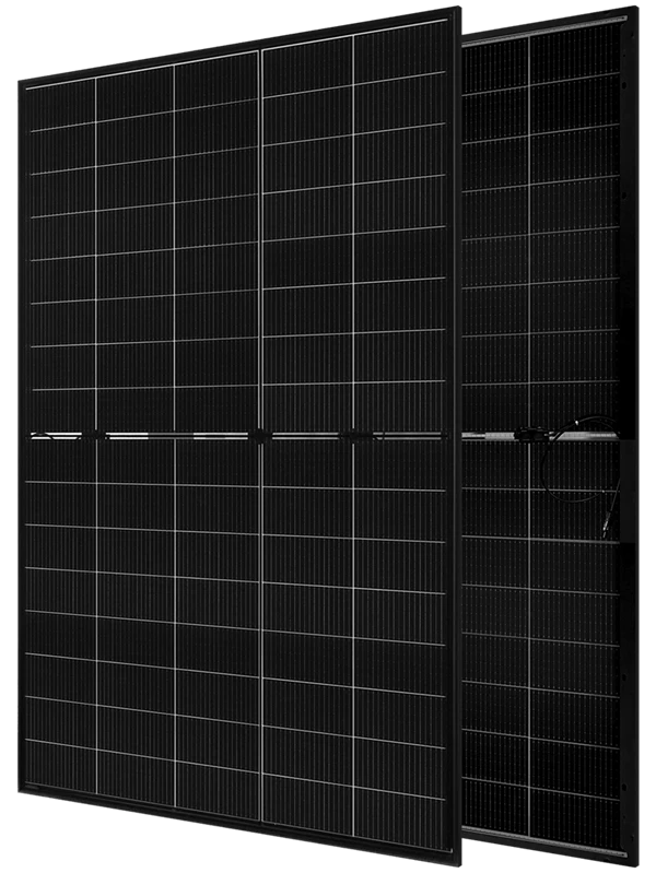 Panneau solaire HJT 420W-430W Full Black verre-verre bifacial transparent