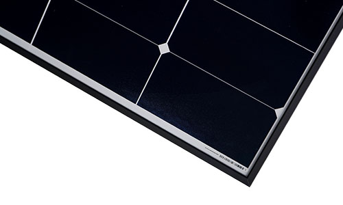 Module solaire IBC à cadre noir sans barres omnibus en face avant