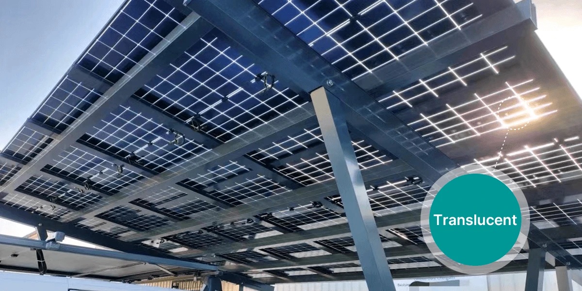 Panneau solaire verre-verre à cadre noir pour structures visibles
