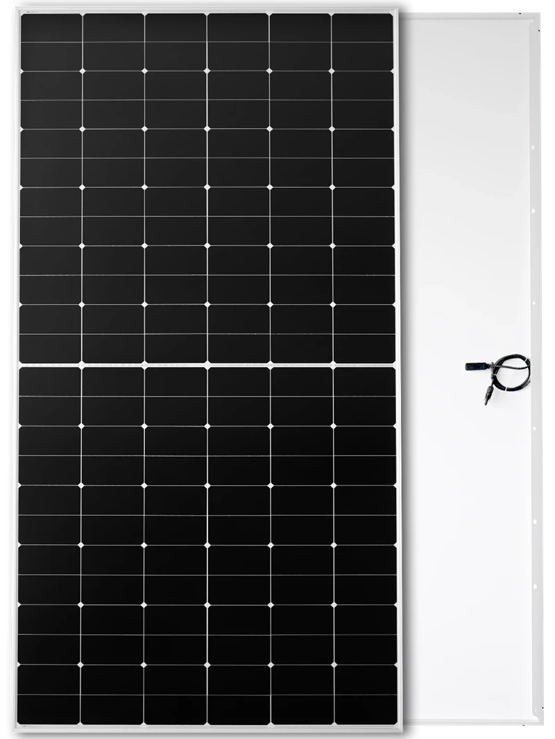 Détail module photovoltaïque IBC à cadre argente